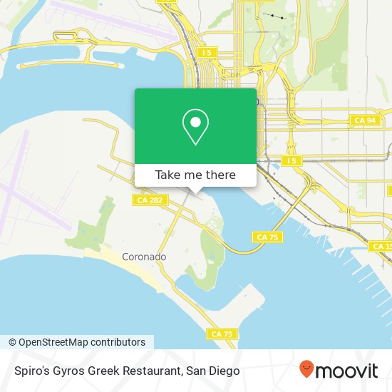 Spiro's Gyros Greek Restaurant, 1201 1st St Coronado, CA 92118 map