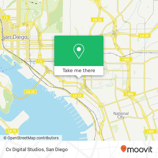 Mapa de Cv Digital Studios, 3248 National Ave San Diego, CA 92113