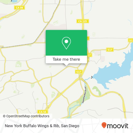 Mapa de New York Buffalo Wings & Rib, 470 S Meadowbrook Dr San Diego, CA 92114