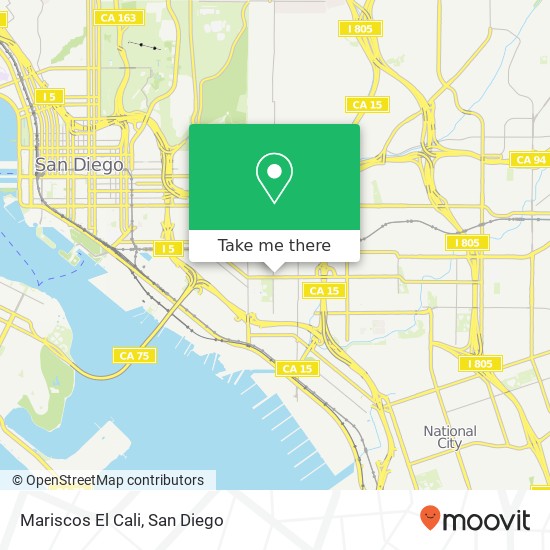 Mapa de Mariscos El Cali, 425 S 30th St San Diego, CA 92113