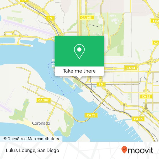 Mapa de Lulu's Lounge, 238 5th Ave San Diego, CA 92101