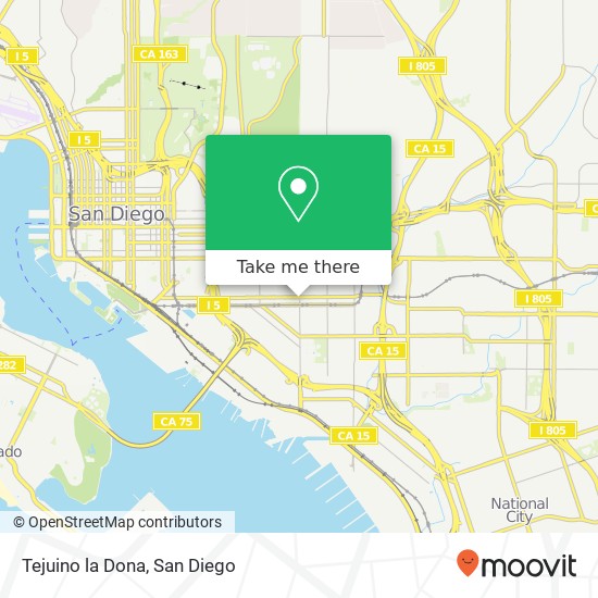 Mapa de Tejuino la Dona, Imperial Ave San Diego, CA 92102