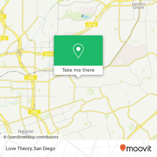 Mapa de Love Theory, 6075 Fennell Ave San Diego, CA 92114