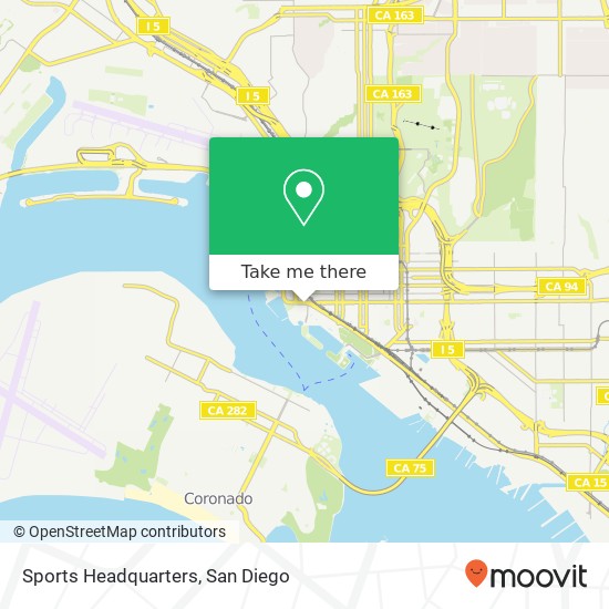 Mapa de Sports Headquarters, 805 W Harbor Dr San Diego, CA 92101