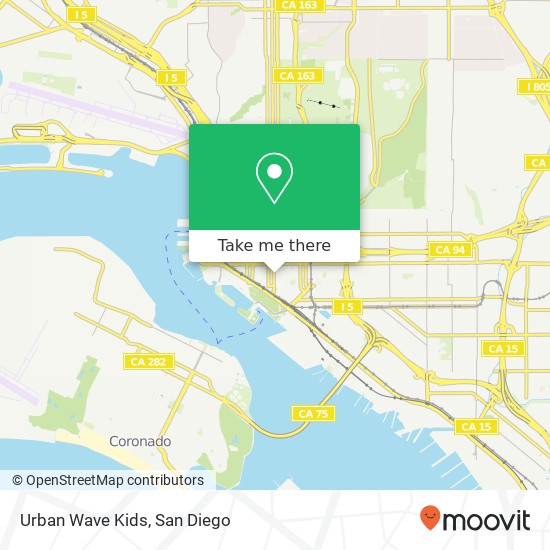 Mapa de Urban Wave Kids, 449 5th Ave San Diego, CA 92101