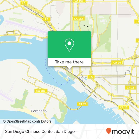 Mapa de San Diego Chinese Center, 428 3rd Ave San Diego, CA 92101