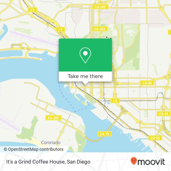 Mapa de It's a Grind Coffee House, 690 1st Ave San Diego, CA 92101