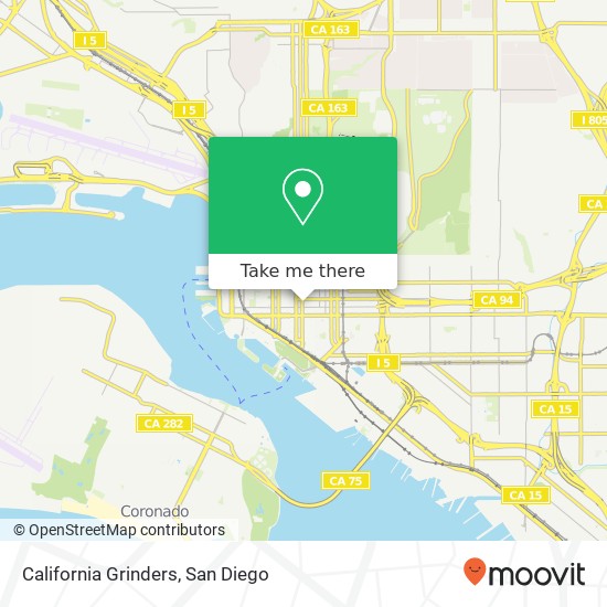 Mapa de California Grinders, 731 5th Ave San Diego, CA 92101