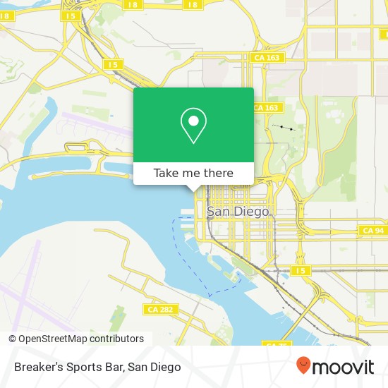 Breaker's Sports Bar map
