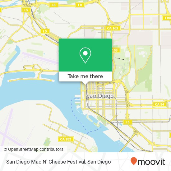 San Diego Mac N' Cheese Festival map