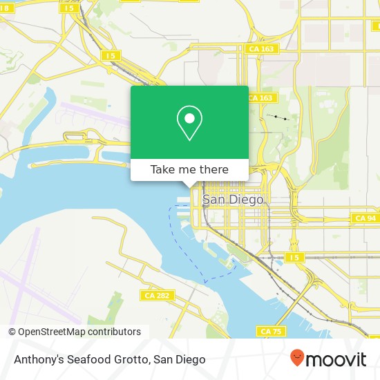 Mapa de Anthony's Seafood Grotto, Embarcadero San Diego, CA 92101