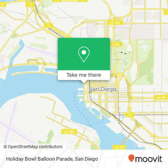 Mapa de Holiday Bowl Balloon Parade