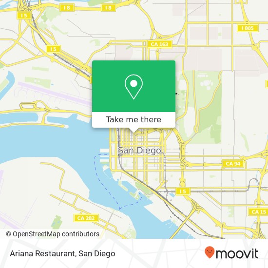 Ariana Restaurant, 1646 Front St San Diego, CA 92101 map