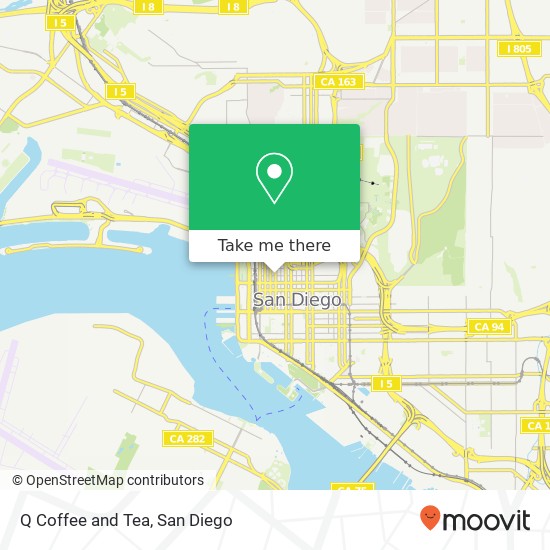 Mapa de Q Coffee and Tea, 1500 State St San Diego, CA 92101