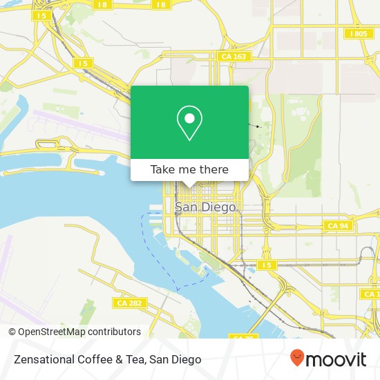 Mapa de Zensational Coffee & Tea, 1500 State St San Diego, CA 92101