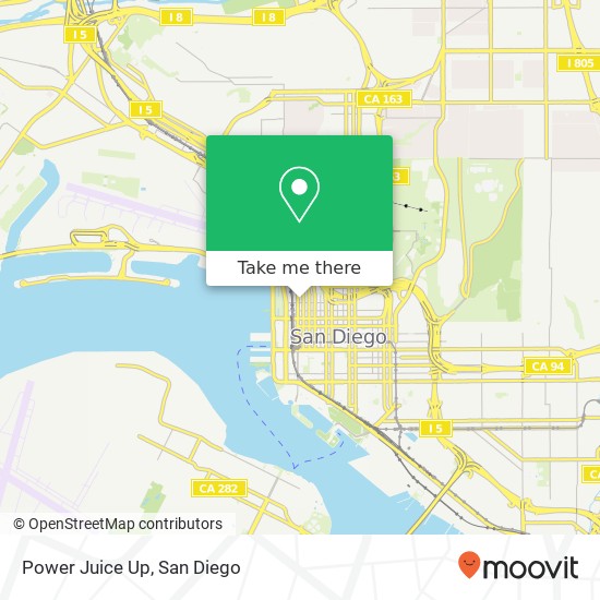 Mapa de Power Juice Up, Kettner Blvd San Diego, CA 92101