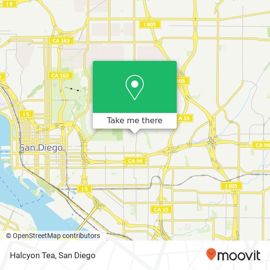 Mapa de Halcyon Tea, 3009 Beech St San Diego, CA 92102