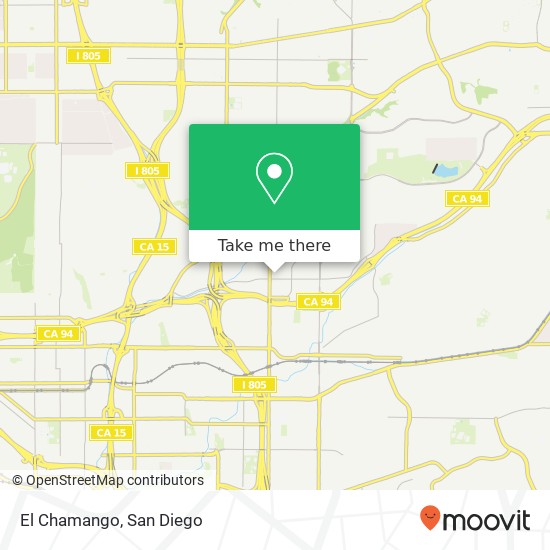 Mapa de El Chamango, 4740 Federal Blvd San Diego, CA 92102