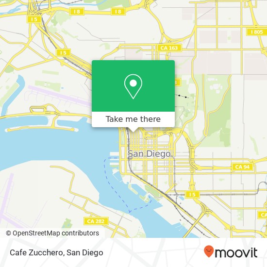 Mapa de Cafe Zucchero, 1731 India St San Diego, CA 92101