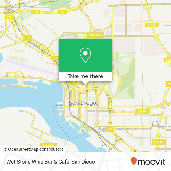 Mapa de Wet Stone Wine Bar & Cafe, 1927 4th Ave San Diego, CA 92101