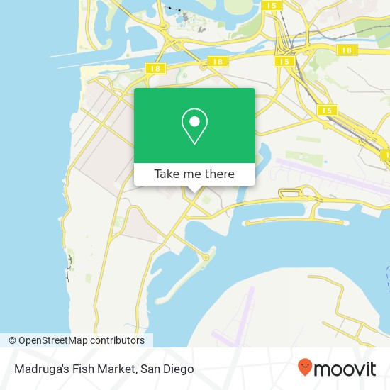 Mapa de Madruga's Fish Market, 3030 Newell St San Diego, CA 92106
