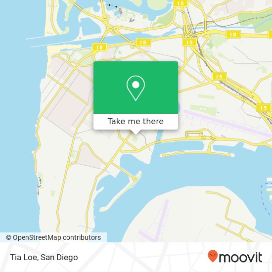 Mapa de Tia Loe, Hornet Way San Diego, CA 92106