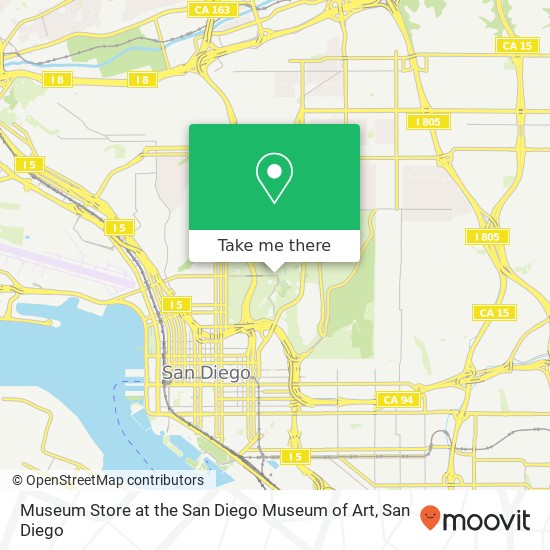 Mapa de Museum Store at the San Diego Museum of Art