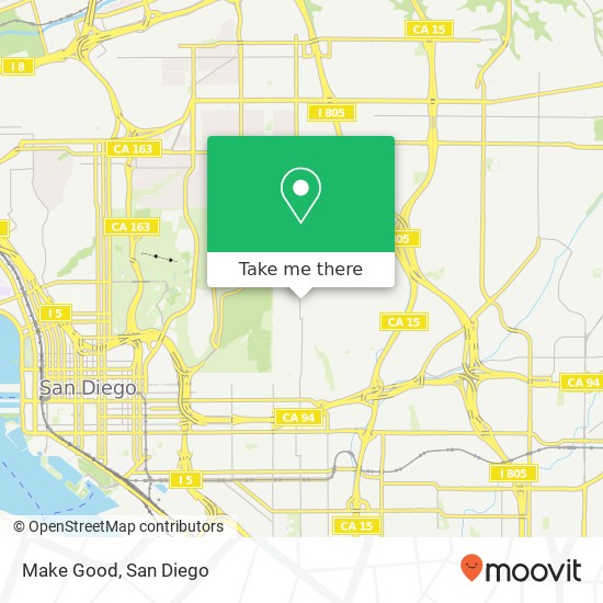 Mapa de Make Good, 2207 Fern St San Diego, CA 92104