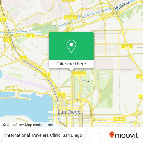 Mapa de International Travelers Clinic, 3309 4th Ave San Diego, CA 92103