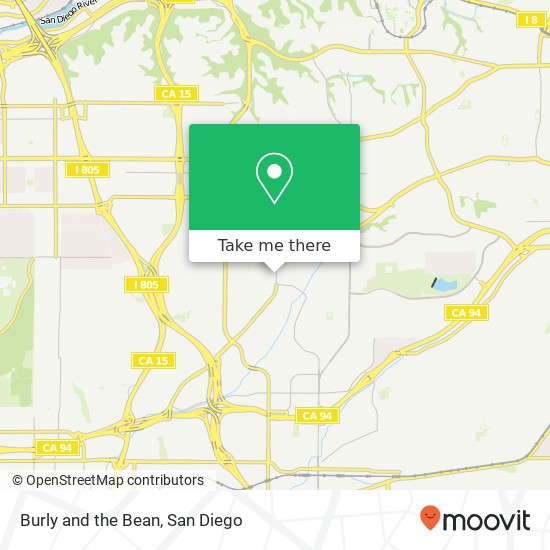 Mapa de Burly and the Bean, 3110 Euclid Ave San Diego, CA 92105