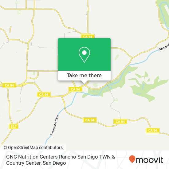 GNC Nutrition Centers Rancho San Digo TWN & Country Center, 2514 Jamacha Rd El Cajon, CA 92019 map