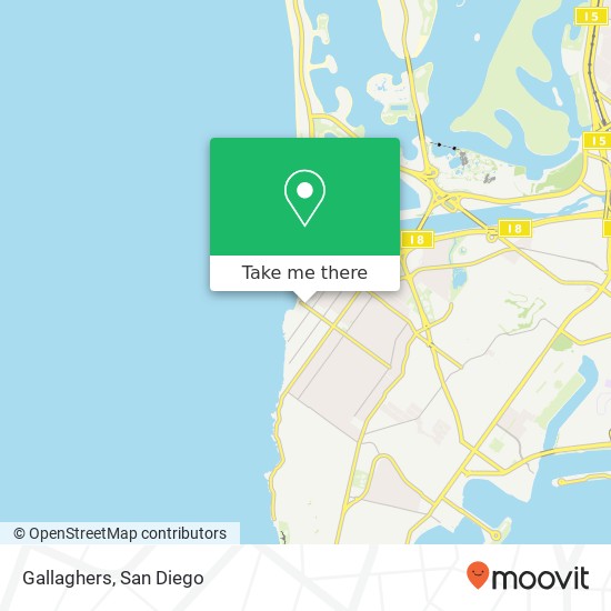 Mapa de Gallaghers, 5046 Newport Ave San Diego, CA 92107