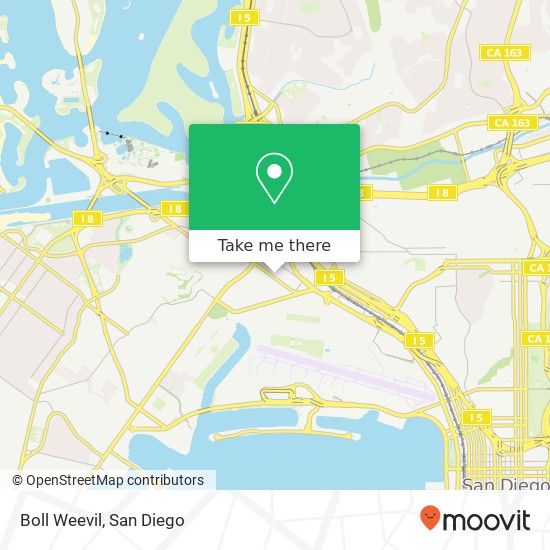Mapa de Boll Weevil, 2732 Midway Dr San Diego, CA 92110