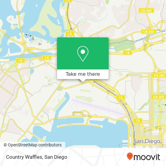Mapa de Country Waffles, 2323 Midway Dr San Diego, CA 92110