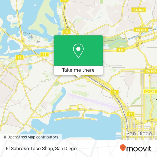 Mapa de El Sabroso Taco Shop, 2363 Midway Dr San Diego, CA 92110