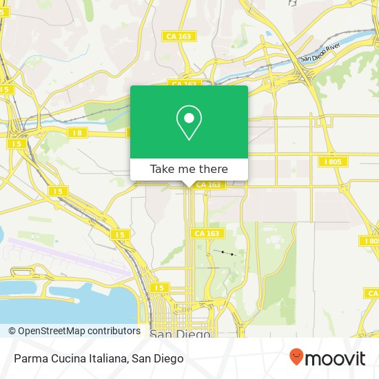 Mapa de Parma Cucina Italiana, 3850 5th Ave San Diego, CA 92103