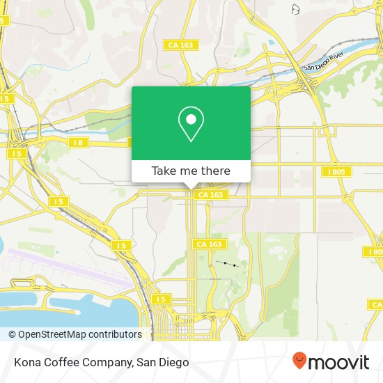 Mapa de Kona Coffee Company, 3995 5th Ave San Diego, CA 92103