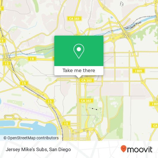 Mapa de Jersey Mike's Subs, 3975 5th Ave San Diego, CA 92103