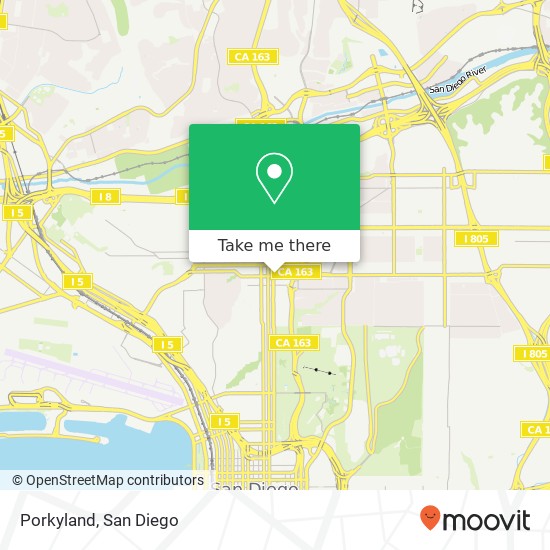 Mapa de Porkyland, 646 University Ave San Diego, CA 92103