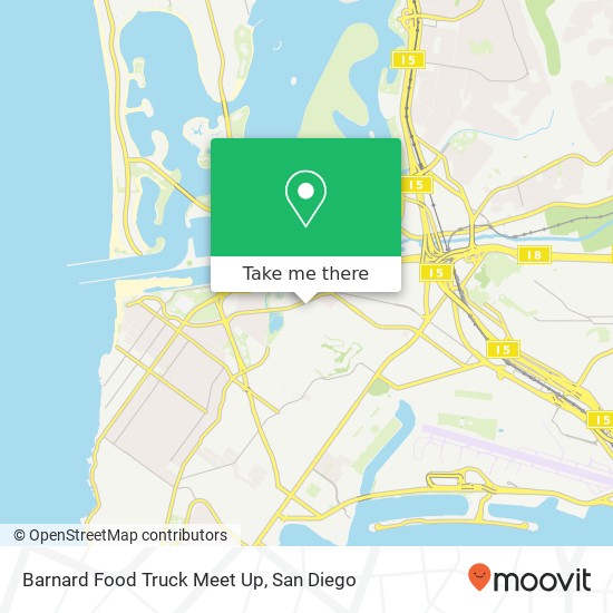 Mapa de Barnard Food Truck Meet Up, 2930 Barnard St San Diego, CA 92110