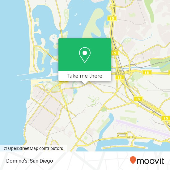 Mapa de Domino's, 4013 W Point Loma Blvd San Diego, CA 92110