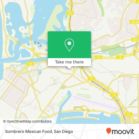 Mapa de Sombrero Mexican Food, 3225 Sports Arena Blvd San Diego, CA 92110