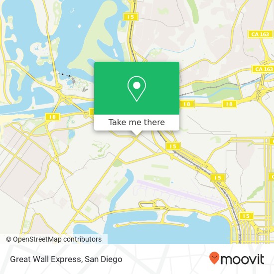 Mapa de Great Wall Express, 3555 Rosecrans St San Diego, CA 92110