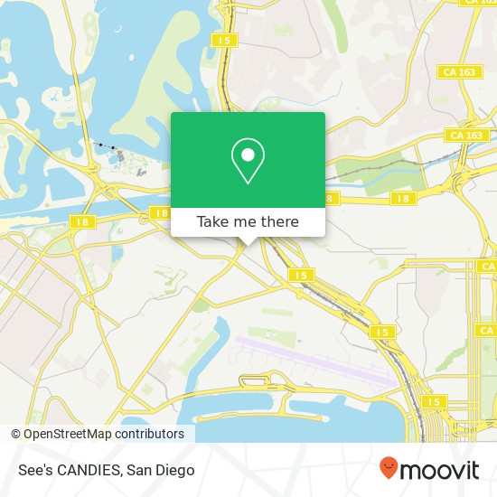 Mapa de See's CANDIES, 3751 Rosecrans St San Diego, CA 92110