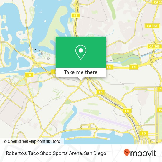 Mapa de Roberto's Taco Shop Sports Arena, 3030 Kurtz St San Diego, CA 92110