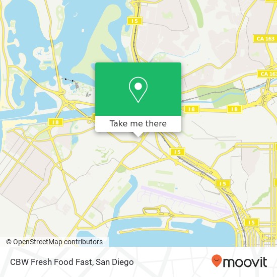 Mapa de CBW Fresh Food Fast, 3145 Sports Arena Blvd San Diego, CA 92110