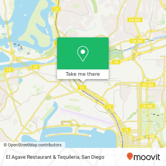 Mapa de El Agave Restaurant & Tequileria, 2304 San Diego Ave San Diego, CA 92110