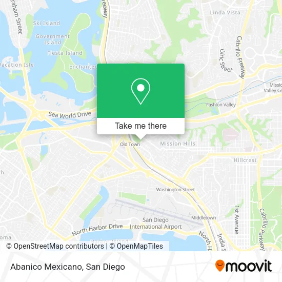 Abanico Mexicano map