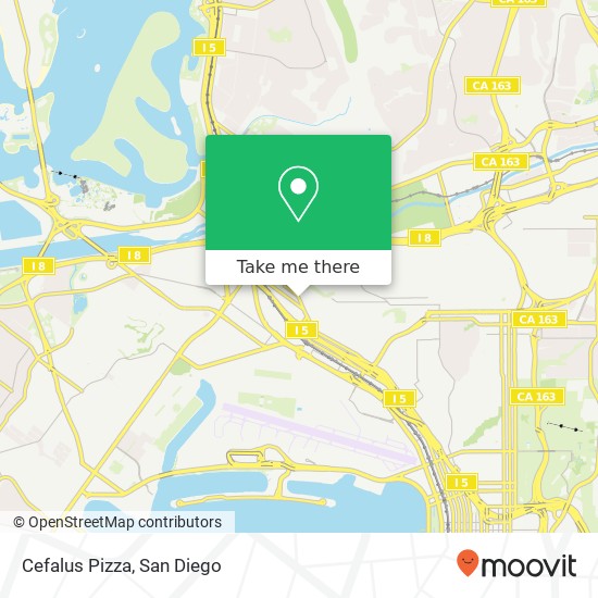 Mapa de Cefalus Pizza, 2414 San Diego Ave San Diego, CA 92110