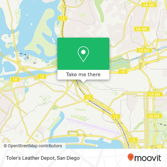 Mapa de Toler's Leather Depot, 2625 Calhoun St San Diego, CA 92110